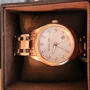 Michael Kors Rose Gold Tone Mother of Pearl Dial Watch  #MK5311